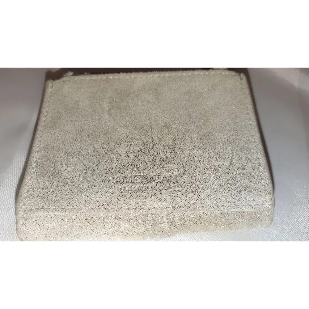 American Leather Company Cleveland RFID Bifold Leather Wallet Champagne Shimmer